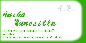 aniko muncsilla business card